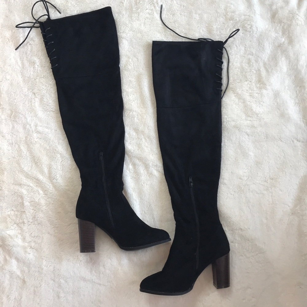 NWOT Red Dress Boutique Over the Knee Heeled Boots - Picture 7 of 8